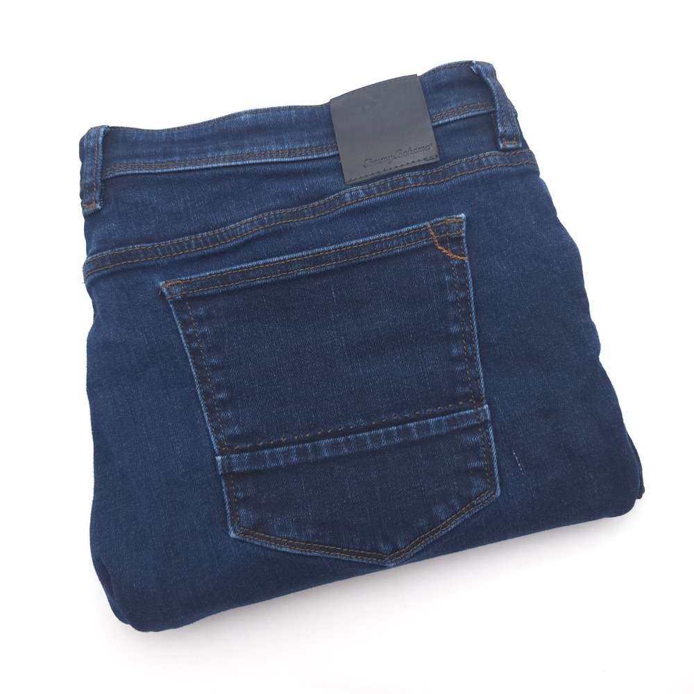 Tommy Bahama Indigo Palms Mens 40X29 Dark Wash Straight Leg Jeans Blue Denim